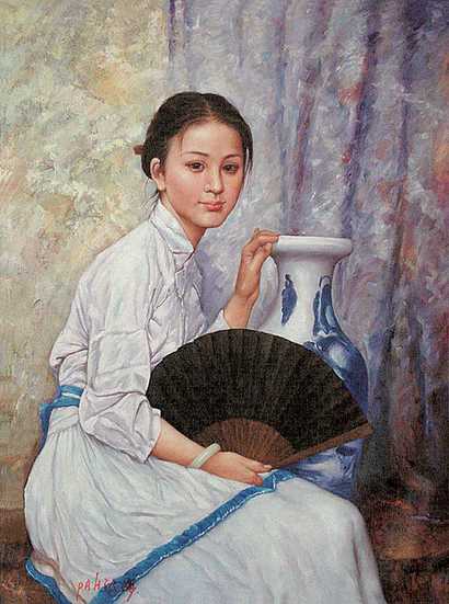 潘鸿海 少女像